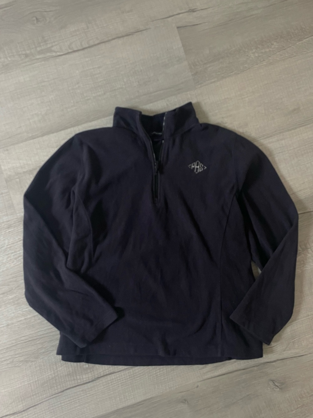 Lands' End Men's Navy Half-Zip Pullover Sweater